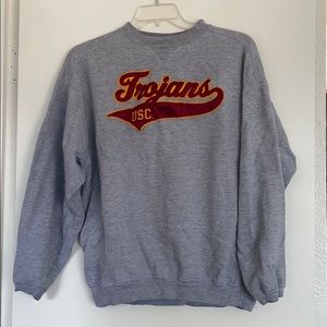 Embroidered USC Trojan Crewneck Sweatshirt